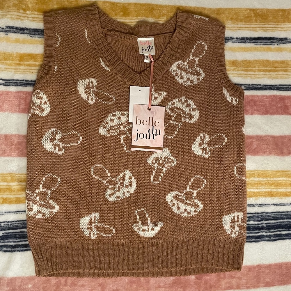 brown mushroom vest